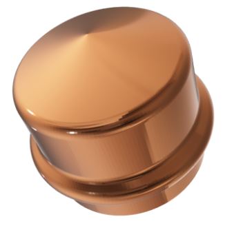 spun copper press caps