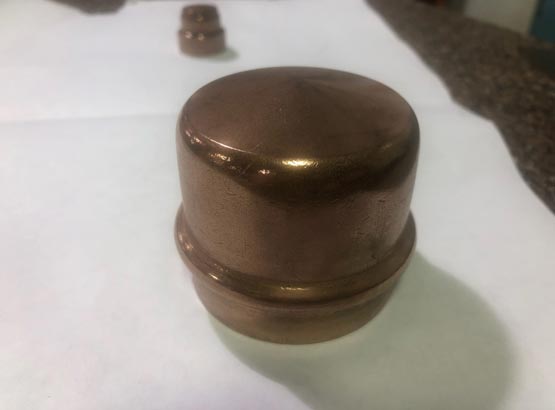 spun copper press caps